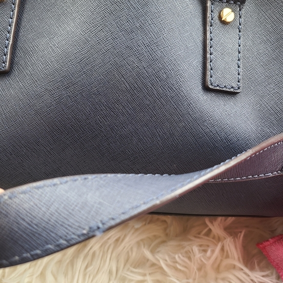 Michael Michael Kors Women's Hamilton Saffiano Leather Medium Satchel, Navy - Picture 11 of 14